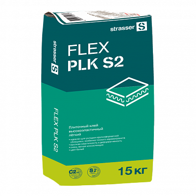 FLEX PLK S2 Плиточный клей высокоэластичный лёгкий, белый, C2 TE S2