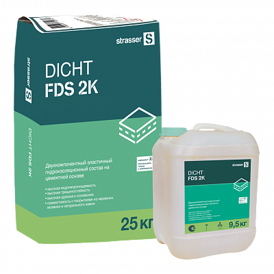 DICHT FDS 2K Эластичный гидроизоляционный состав на цементной основе