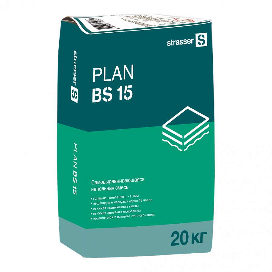PLAN BS 15 Самовыравнивающаяся напольная смесь (1-10 мм)